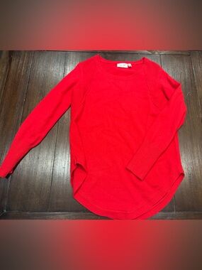 RD Style Red Scoop Neck Sweater